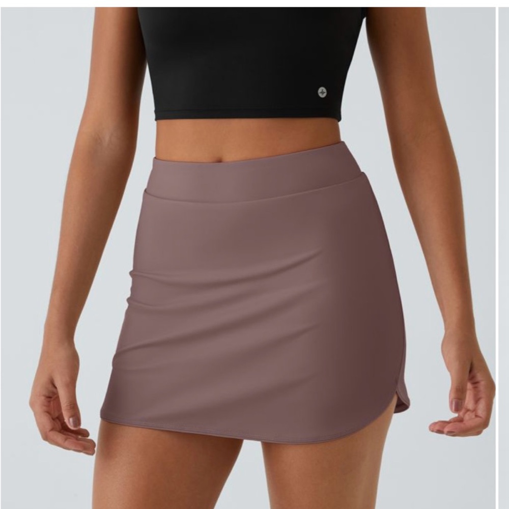 HALARA Pink Asymmetrical Pencil Mini Skirt Casual